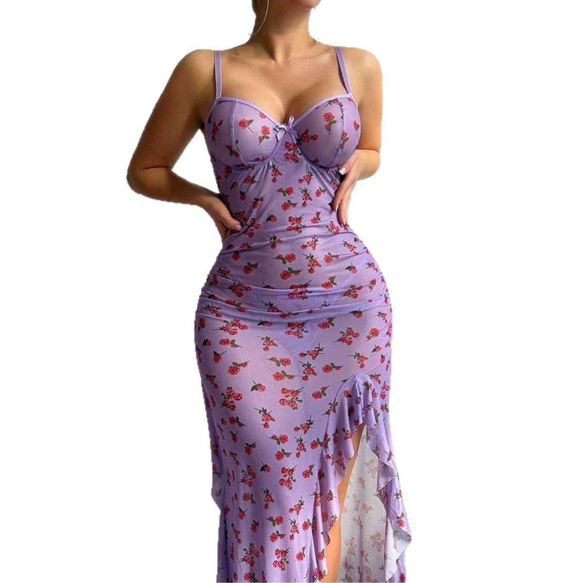 Sexy Mesh Sheer Bodycon Dress - Lingerie sexy in rete trasparente taglie