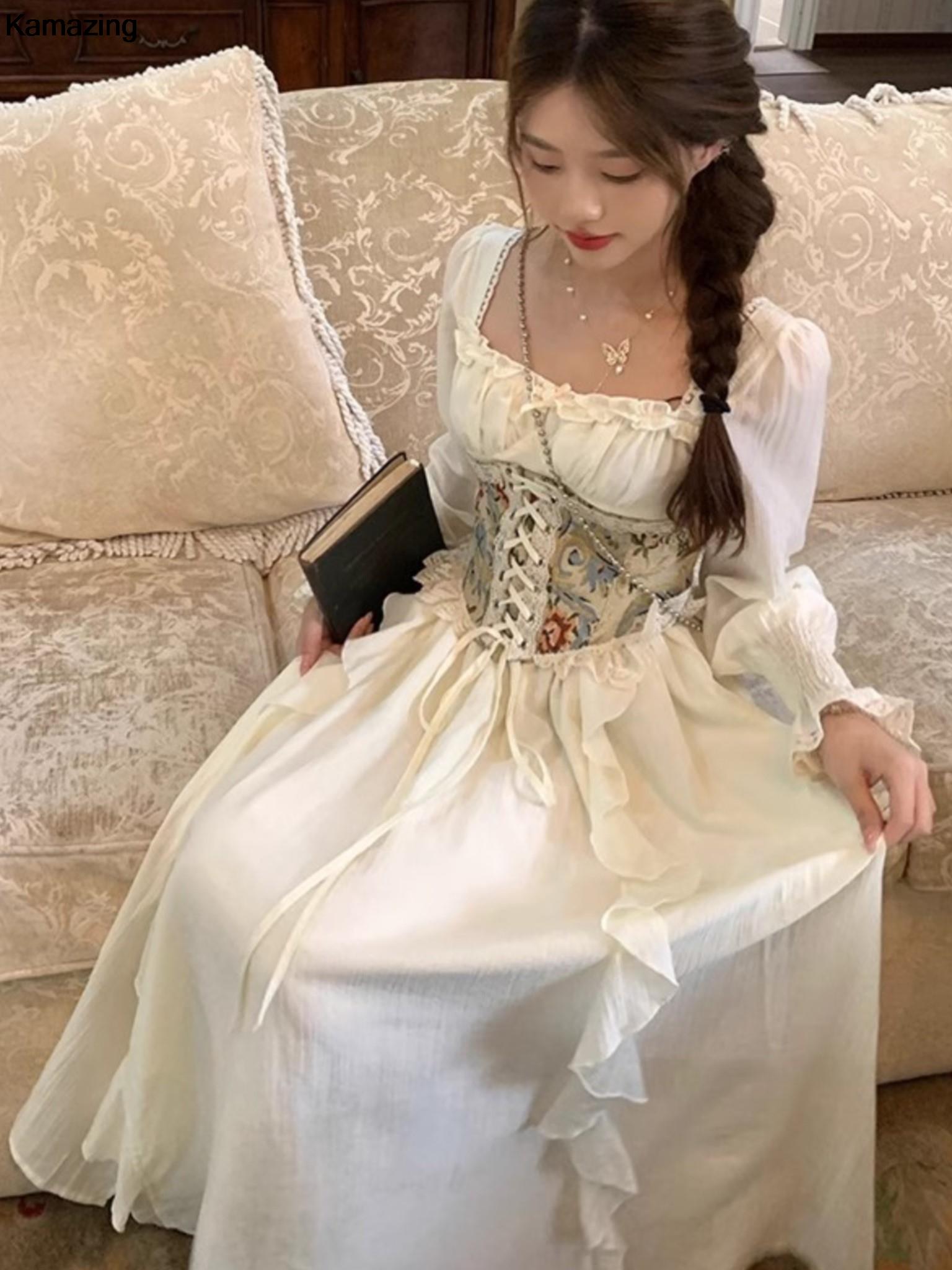 Vintage francese corsetto Midi - French Vintage Floral Midi Dress recensione e prezzo