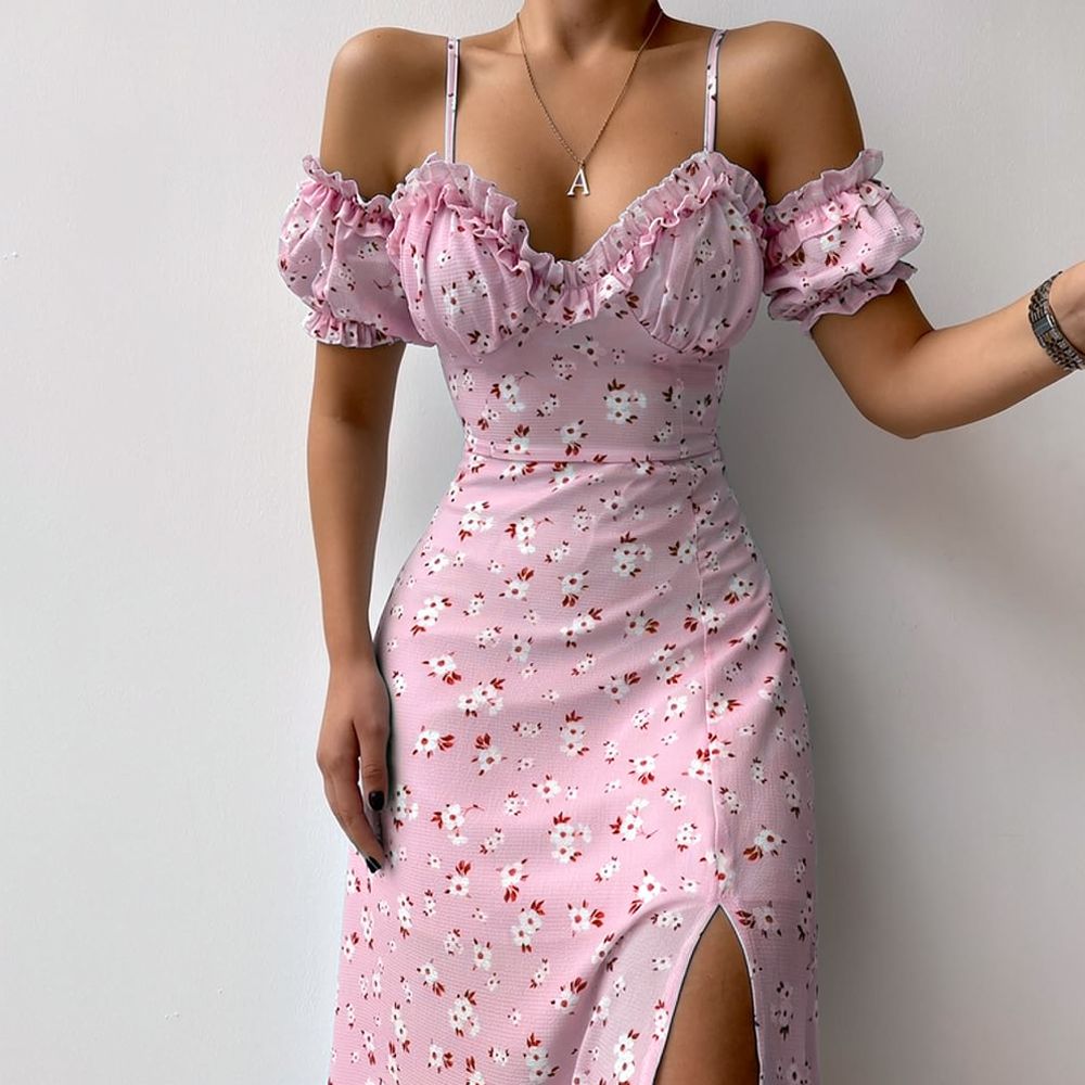 Abito estivo floreale da donna - French Vintage Floral Midi Dress recensione e prezzo