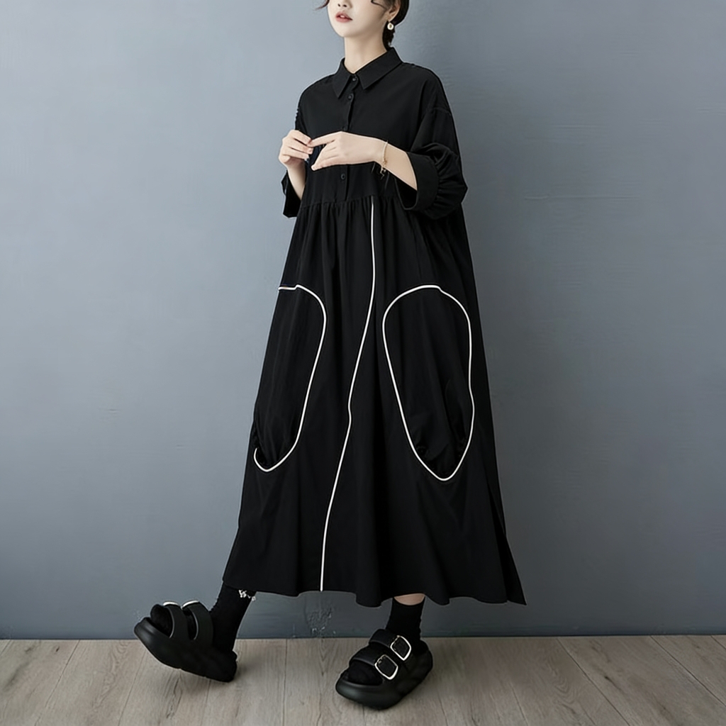 SuperAen, nuova collezione pri - Korean Style A Line Shirt Dress recensione e prezzo