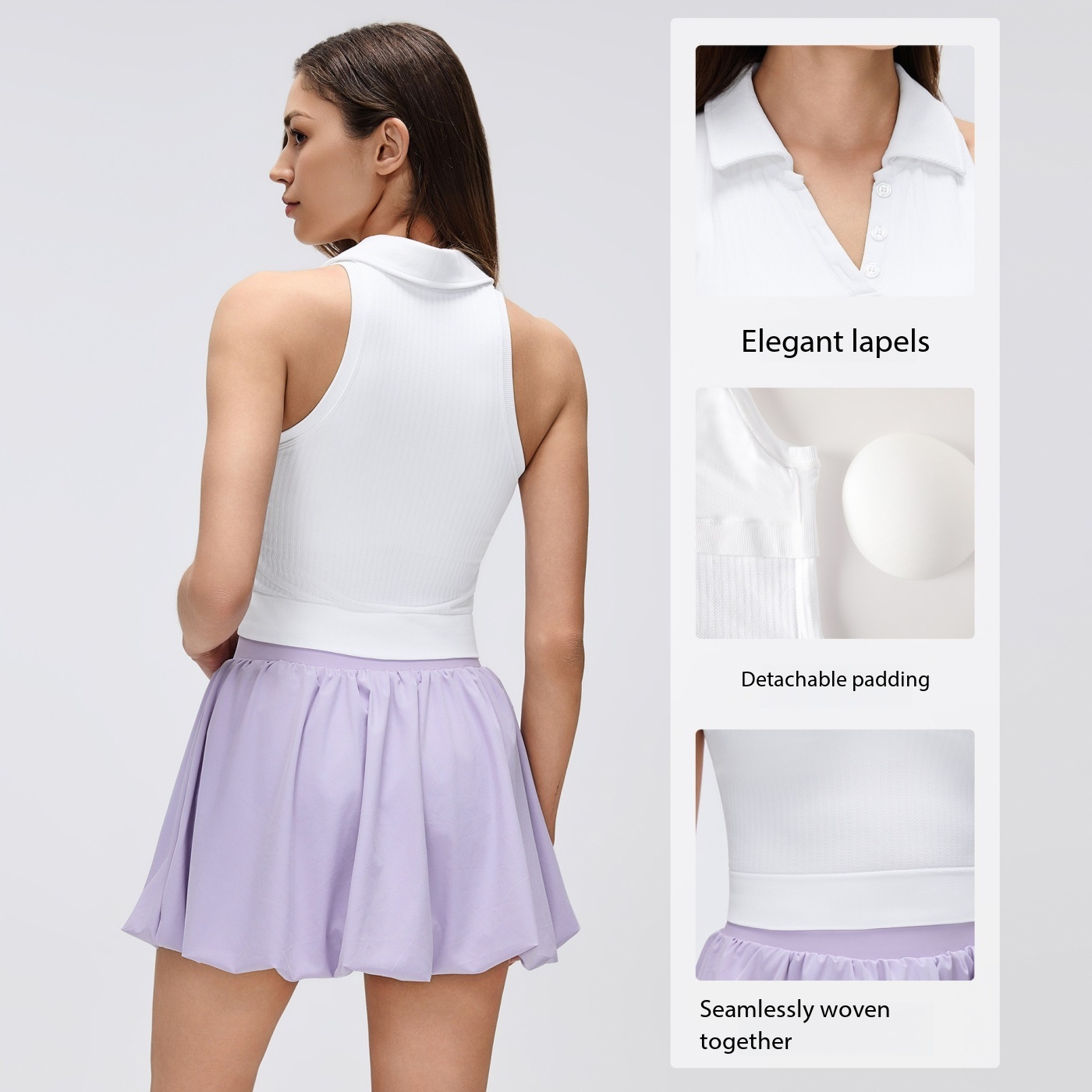 Top Sportivo da Donna a Collo  - Seamless Ribbed Workout Tank Top recensione e prezzo