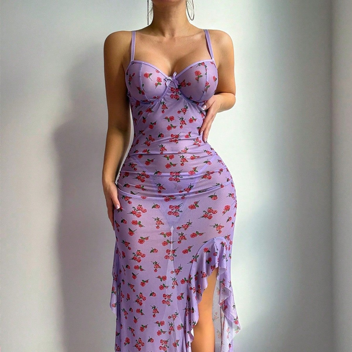 Lingerie sexy in rete traspare - Sexy Mesh Sheer Bodycon Dress recensione e prezzo